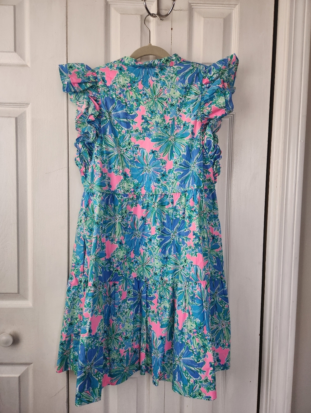 NWOT Lilly Pulitzer Aldena Ruffle Dress Large - Picture 3 of 8